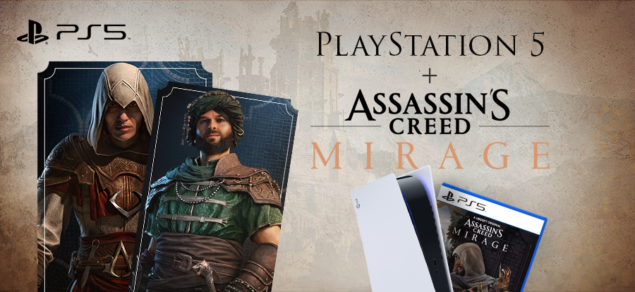 KOMSA Poland  Wybierz zestaw Play Station 5 z grą Assassin's Creed Mirage